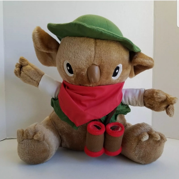 Crayola Crayon Koala Bear Explorer Scout Elf Plush Toy Binoculars Hat 2005 - Picture 1 of 7
